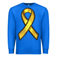 True Royal Gold Cancer ribbon Premium Sweatshirt - RanaPortraitStore