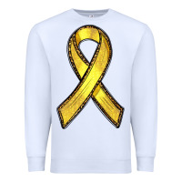 White Gold Cancer ribbon Premium Sweatshirt - RanaPortraitStore