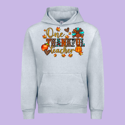 One Thankful Teacher Urban Hoodie Designed By Jahusdesignshop