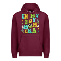 Burgundy in my boy mom era Premium Hoodie - JahusDesignShop