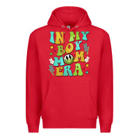 Red in my boy mom era Premium Hoodie - JahusDesignShop