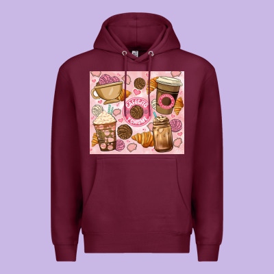 Cafecito Y Chisme. Premium Hoodie Designed By Jahusdesignshop