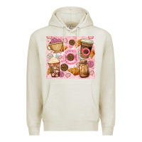Oatmeal Heather cafecito y chisme. Premium Hoodie - JahusDesignShop