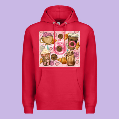 Cafecito Y Chisme. Premium Hoodie Designed By Jahusdesignshop