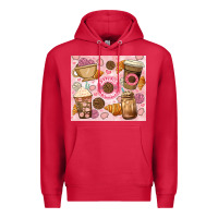 Cardinal cafecito y chisme. Premium Hoodie - JahusDesignShop