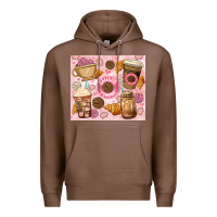 Chestnut cafecito y chisme. Premium Hoodie - JahusDesignShop