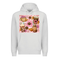 Dove Grey cafecito y chisme. Premium Hoodie - JahusDesignShop