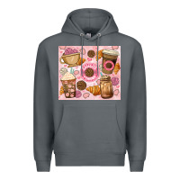 Rock cafecito y chisme. Premium Hoodie - JahusDesignShop