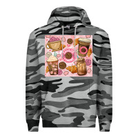 Slate Camo cafecito y chisme. Premium Hoodie - JahusDesignShop