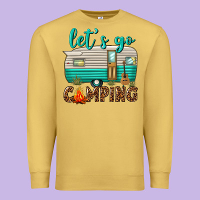 Lets Go Camping Premium Sweatshirt Designed By Texasbilliewilder