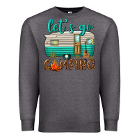 Charcoal Heather lets go camping Premium Sweatshirt - texasbilliewilder