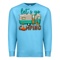 Ocean Blue lets go camping Premium Sweatshirt - texasbilliewilder