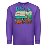 Purple lets go camping Premium Sweatshirt - texasbilliewilder