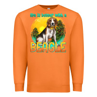 Life Is Better With A Beagle Premium Sweatshirt | Teevron