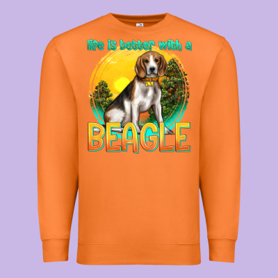 Life Is Better With A Beagle Premium Sweatshirt Designed By Texasbilliewilder