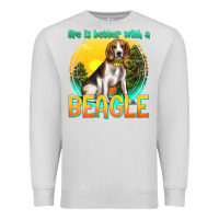 Dove Grey life is better with a beagle Premium Sweatshirt - texasbilliewilder