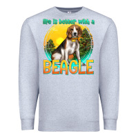 Heather Grey life is better with a beagle Premium Sweatshirt - texasbilliewilder