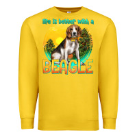 Lemon life is better with a beagle Premium Sweatshirt - texasbilliewilder