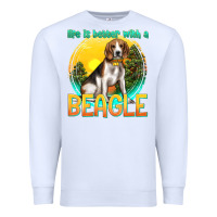 White life is better with a beagle Premium Sweatshirt - texasbilliewilder