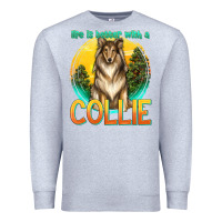 Heather Grey life is better with a collie Premium Sweatshirt - texasbilliewilder