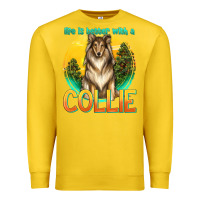 Lemon life is better with a collie Premium Sweatshirt - texasbilliewilder