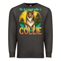 Smoke life is better with a collie Premium Sweatshirt - texasbilliewilder