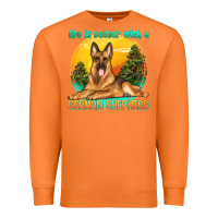 Carrot life is better with a german shepherd Premium Sweatshirt - texasbilliewilder