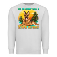 Dove Grey life is better with a german shepherd Premium Sweatshirt - texasbilliewilder
