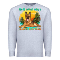 Heather Grey life is better with a german shepherd Premium Sweatshirt - texasbilliewilder