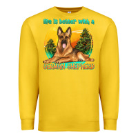 Lemon life is better with a german shepherd Premium Sweatshirt - texasbilliewilder