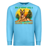 Ocean Blue life is better with a german shepherd Premium Sweatshirt - texasbilliewilder