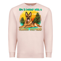 Pale Pink life is better with a german shepherd Premium Sweatshirt - texasbilliewilder