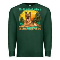 Sports Green life is better with a german shepherd Premium Sweatshirt - texasbilliewilder
