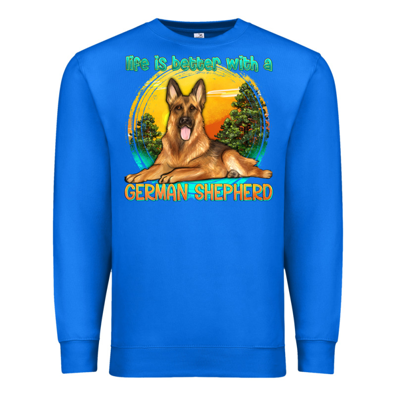 Life Is Better With A German Shepherd Premium Sweatshirt by texasbilliewilder | Teevron