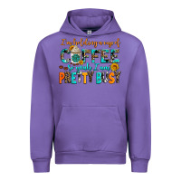 Tulip i am holding a cup of coffee so yeah iam pretty bu Urban Hoodie - AdoDesignShop