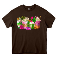 Chocolate Brown Stuck On You Cup Heavy Core Tee - CowhideDigitalArt