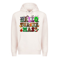 Pale Pink hallothanksmas Premium Hoodie - AdoDesignShop