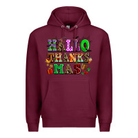 Burgundy hallothanksmas Premium Hoodie - AdoDesignShop