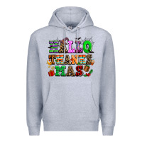 Heather Grey hallothanksmas Premium Hoodie - AdoDesignShop