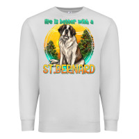 Dove Grey life is better with a st.bernard Premium Sweatshirt - texasbilliewilder