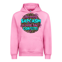 Fuchsia Pink throwing sarcasm around like confetti Urban Hoodie - AdoDesignShop