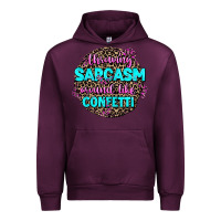 Mauve Wine throwing sarcasm around like confetti Urban Hoodie - AdoDesignShop