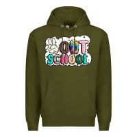 Army Green peace out school Premium Hoodie - JahusDesignShop