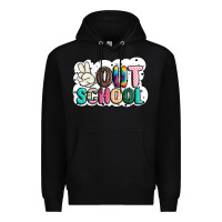 Black peace out school Premium Hoodie - JahusDesignShop