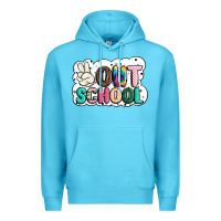 Ocean Blue peace out school Premium Hoodie - JahusDesignShop