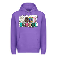 Purple peace out school Premium Hoodie - JahusDesignShop