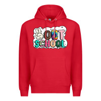 Red peace out school Premium Hoodie - JahusDesignShop