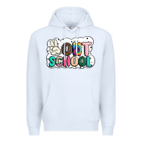 White peace out school Premium Hoodie - JahusDesignShop