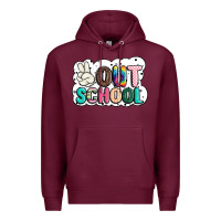 Burgundy peace out school Premium Hoodie - JahusDesignShop