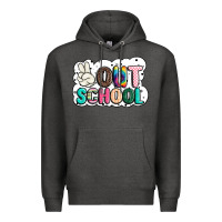 Charcoal Heather peace out school Premium Hoodie - JahusDesignShop